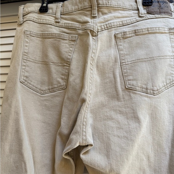 Wrangler Tan Straight Fit Jeans Lightweight Denim Men’s Sz 38x30 - Picture 10 of 13